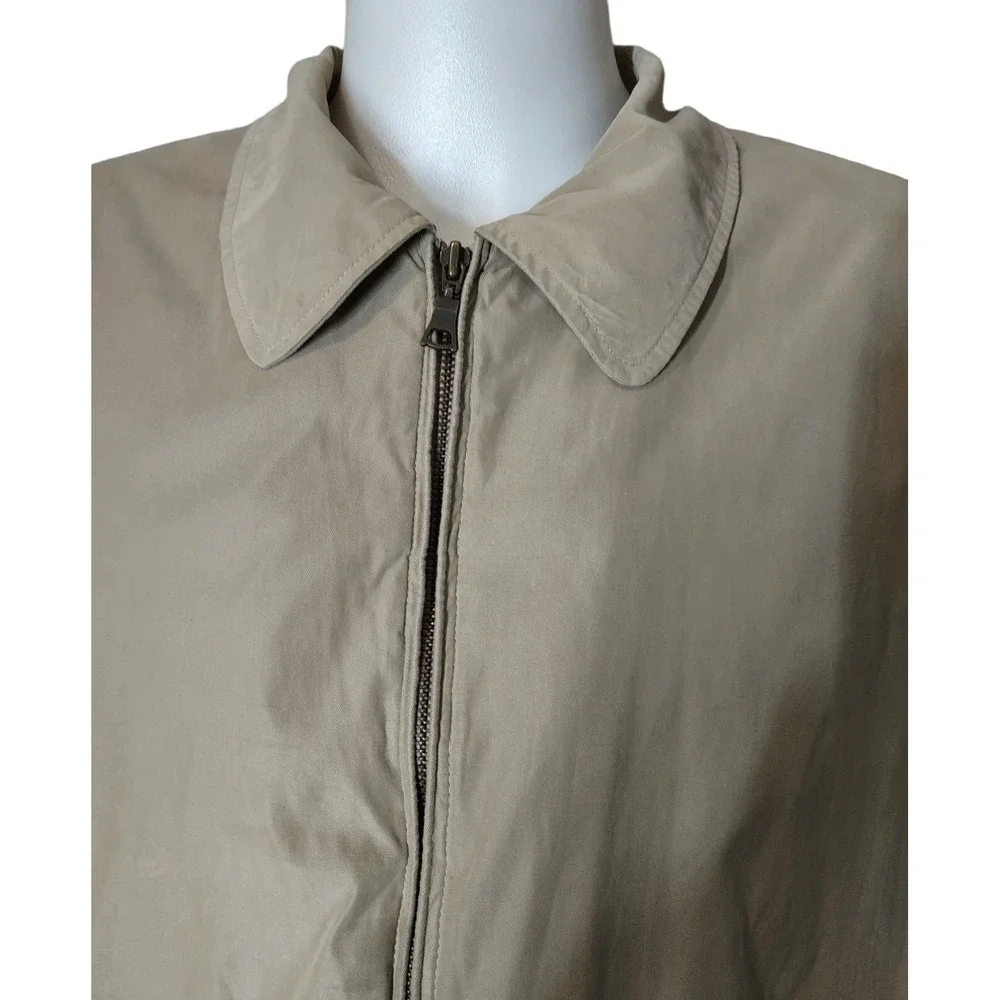 Croft & Barrow Jacket XXL Men Gorp Core Norm Core Tan Windbreaker Full Zip Beige